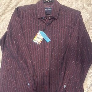 Robert Graham Men's Burgundy Shirt
